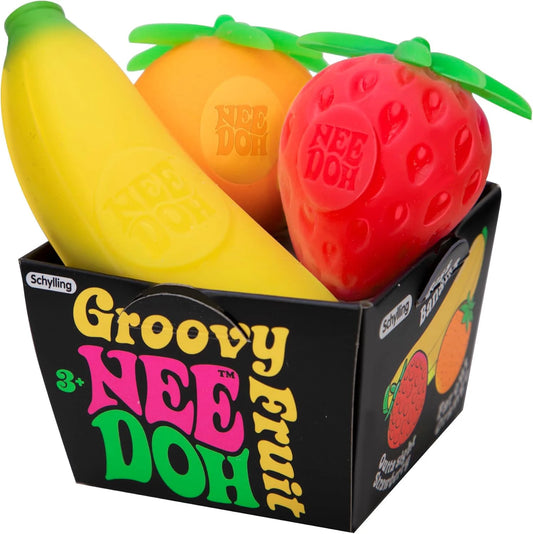 Fruit NeeDoh Squishy Toys! Strawberry, Banana, Orange!