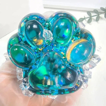 Glitter Taba Squishy Cat Paw Squeeze Toy!