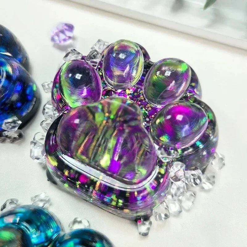 Glitter Taba Squishy Cat Paw Squeeze Toy!
