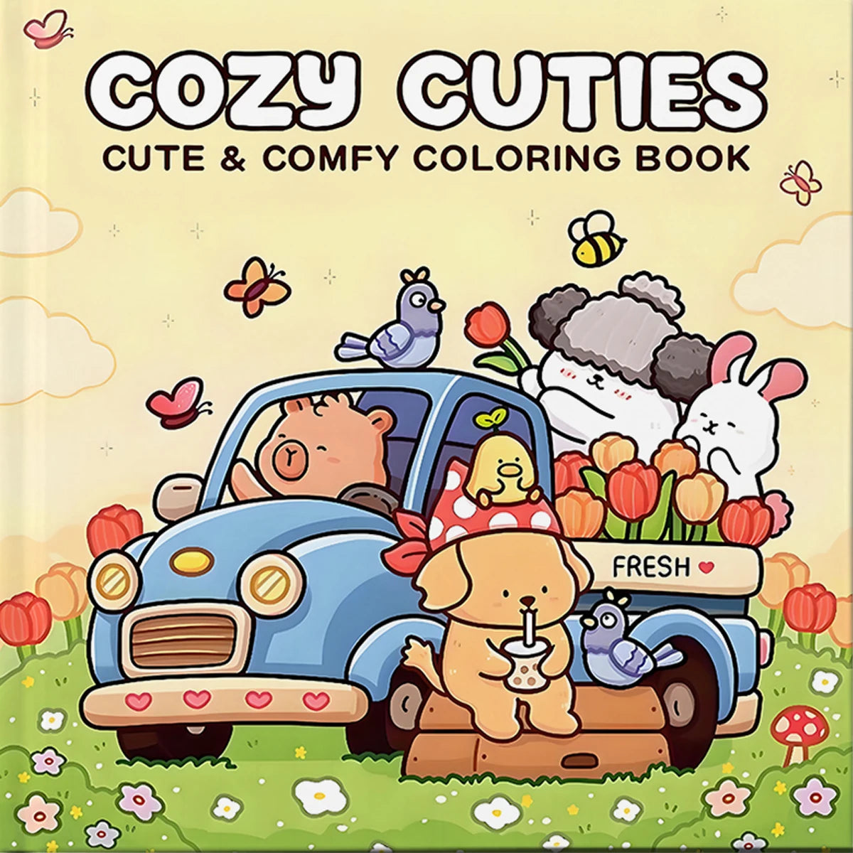 COZY CUTIES Cute & Comfy Coloring Book!
