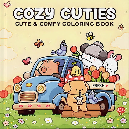 COZY CUTIES Cute & Comfy Coloring Book!