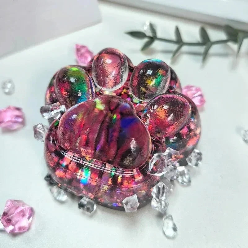 Glitter Taba Squishy Cat Paw Squeeze Toy!