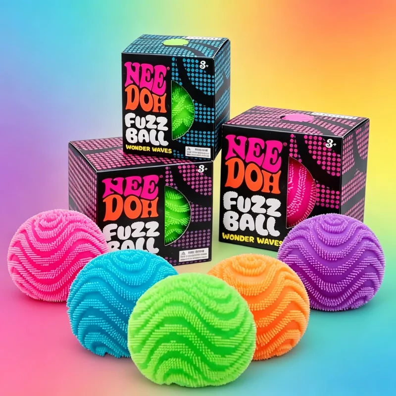 NeeDoh Fuzz Ball Wonder Waves Sensory Squeeze Toy!