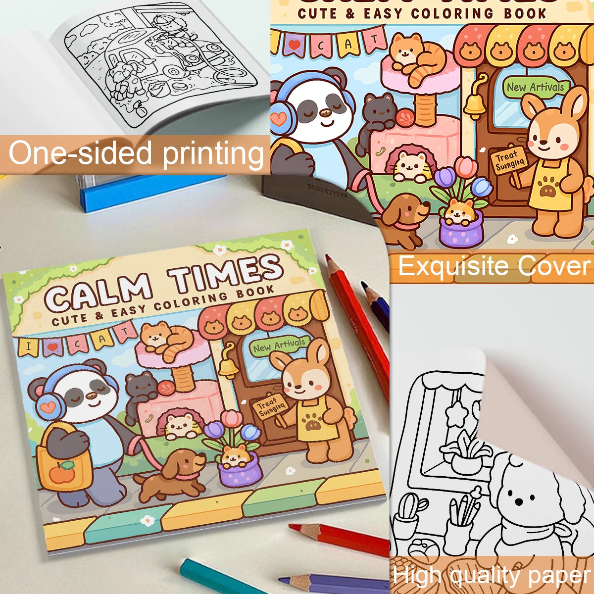 COZY HOME: Multiple Wonderful Kawaii Style Coloring Books Cute for Drawing!