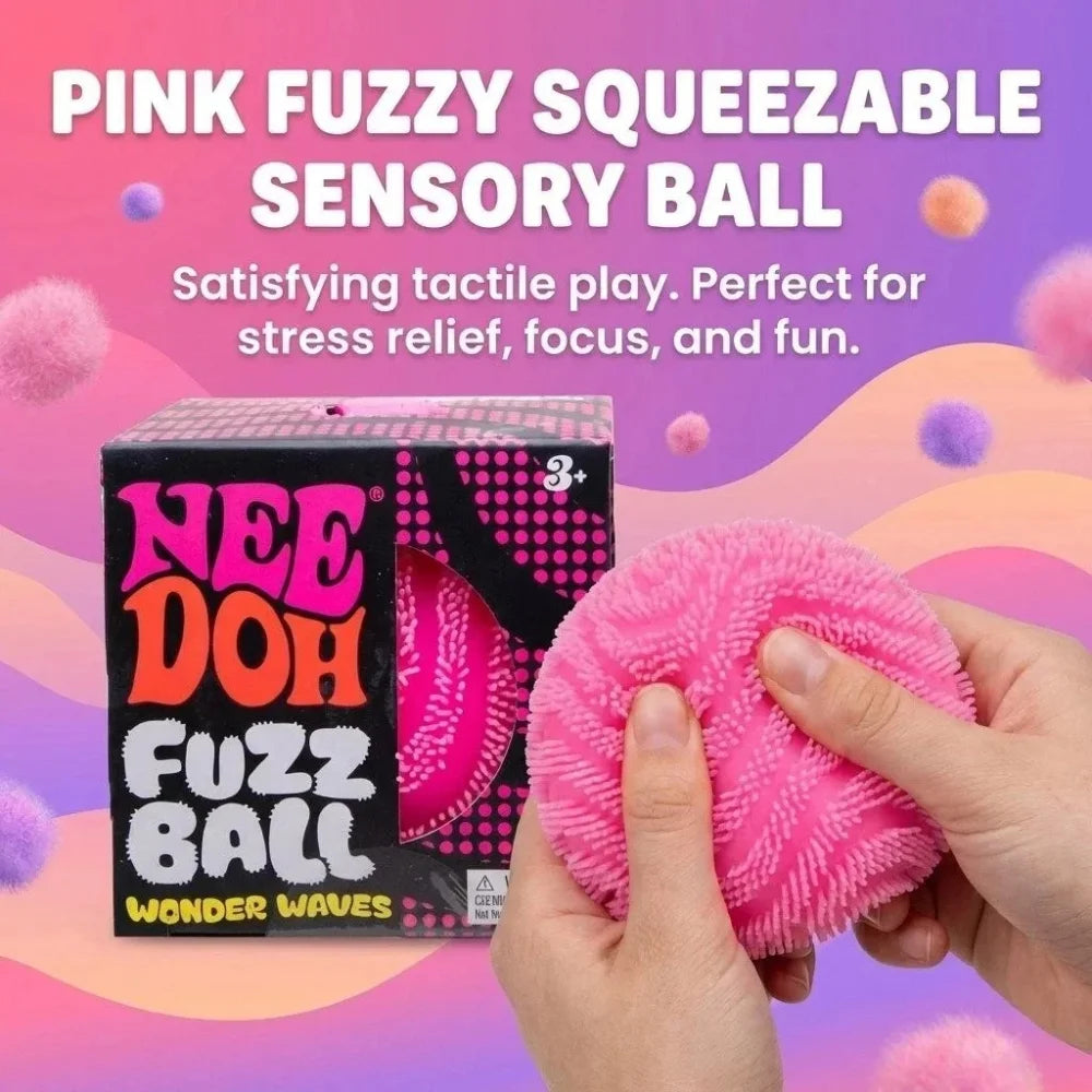 NeeDoh Fuzz Ball Wonder Waves Sensory Squeeze Toy!