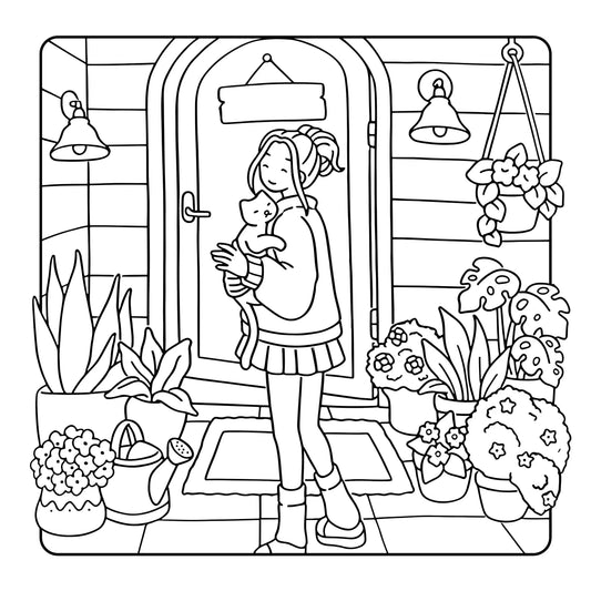 COZY HOME: Coloring Book Featuring Cute Cozy Daily Activities for Relaxation!
