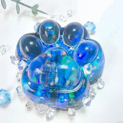 Glitter Taba Squishy Cat Paw Squeeze Toy!