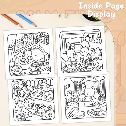 COZY HOME: Multiple Wonderful Kawaii Style Coloring Books Cute for Drawing!