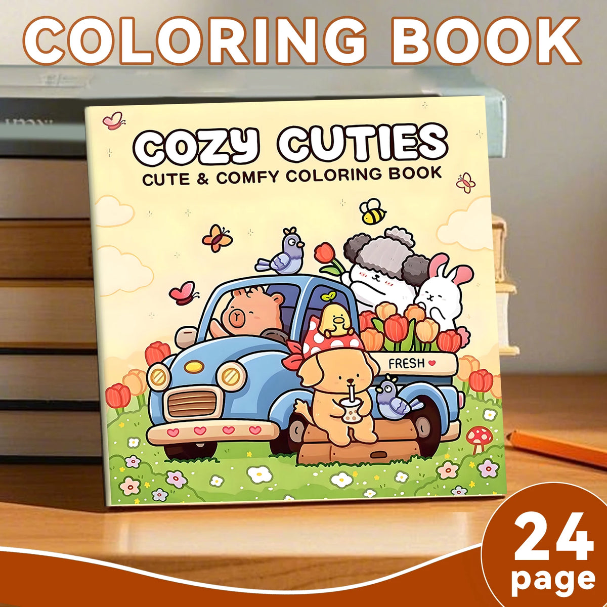 COZY CUTIES Cute & Comfy Coloring Book!
