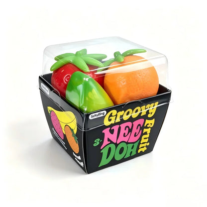 Fruit  NeeDoh Squishy Toys! Strawberry, Banana, Orange!