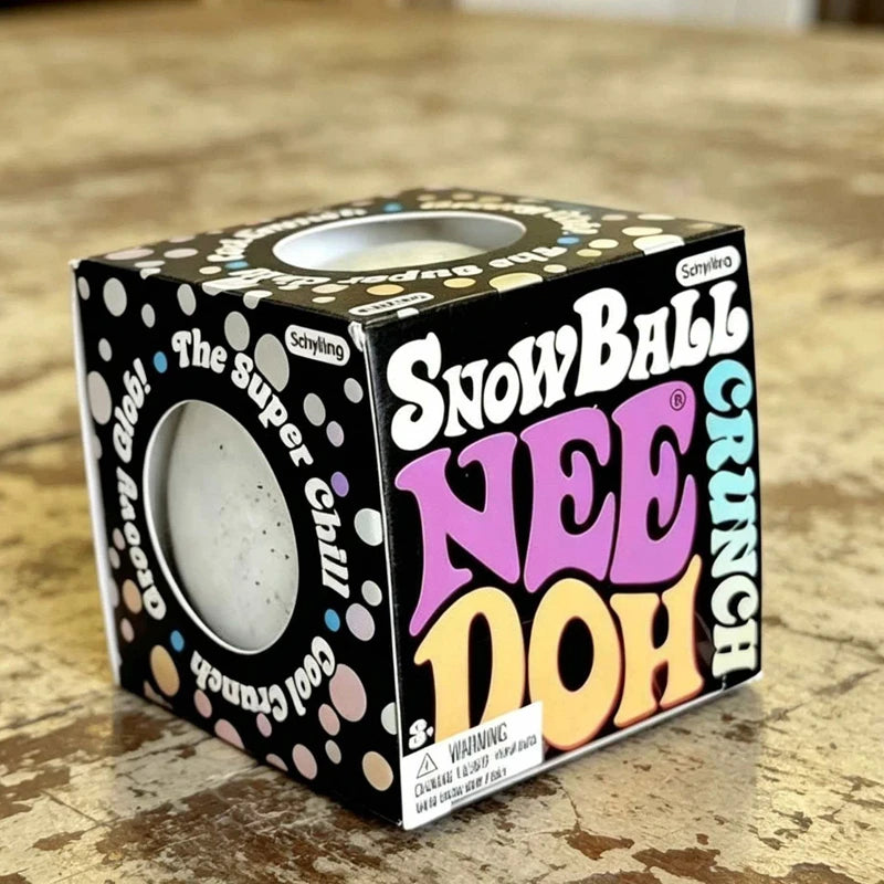 Needoh Snow Ball Crunch Squeeze Toy!!