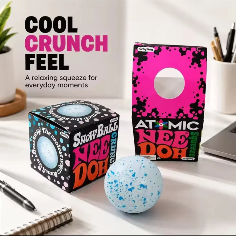 Needoh Snow Ball Crunch Squeeze Toy!!